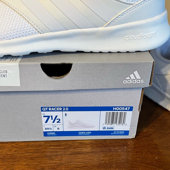 ADIDAS Women’s QT Racer White/Pink - Picture 9 of 10